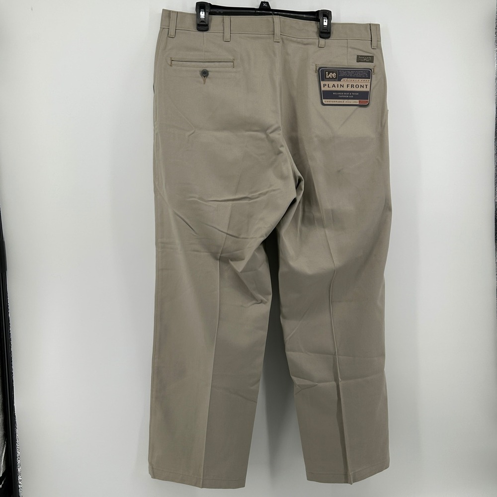 BUNDLE Lee Mens Plain Front Relaxed Fit Tapered Leg Chino Pants 40x29 NWT Office - Picture 3 of 14